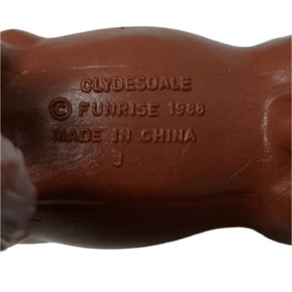 Funrise Toys Clydesdale 1988 Collectible Hard Rubber Brown Horse Figure Vtg. - Picture 7 of 7